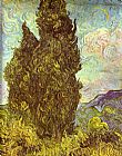 Two Cypresses Saint-Remy by Vincent van Gogh